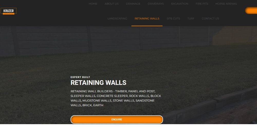 Kruzer Earthmoving - Retaining Wall Contractors Bendigo